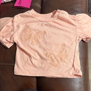 Jessica Simpson Peach Butterfly Tee